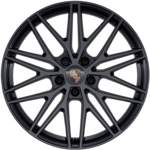 21-inch RS Spyder Design wheels painted in Chromite Black Metallic