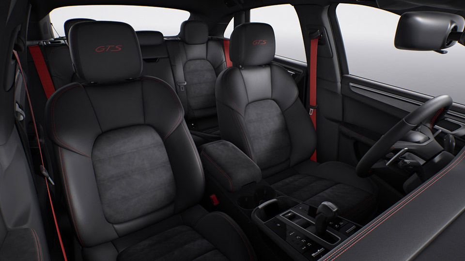 GTS interior package in Carmine Red (in conjunction with GTS Sport Package)