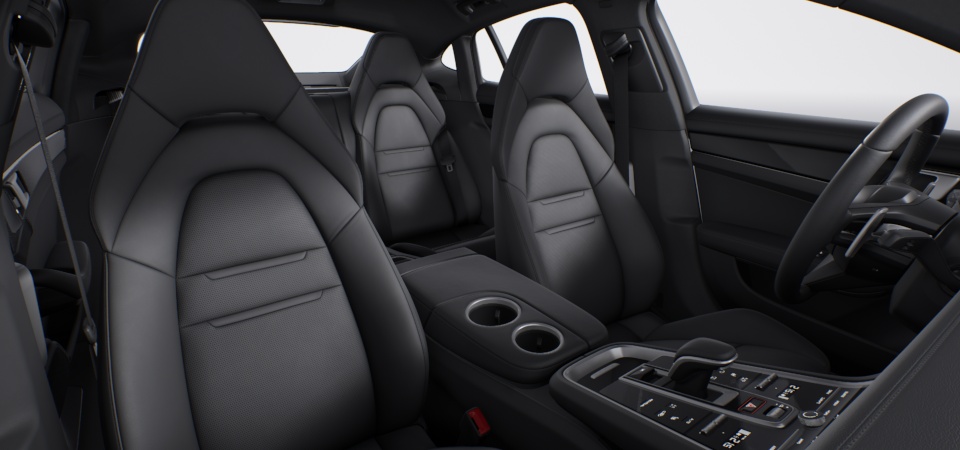 Partial leather interior in Black