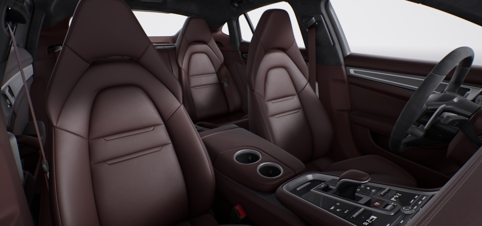 Leather interior in Marsala, smooth-finish leather