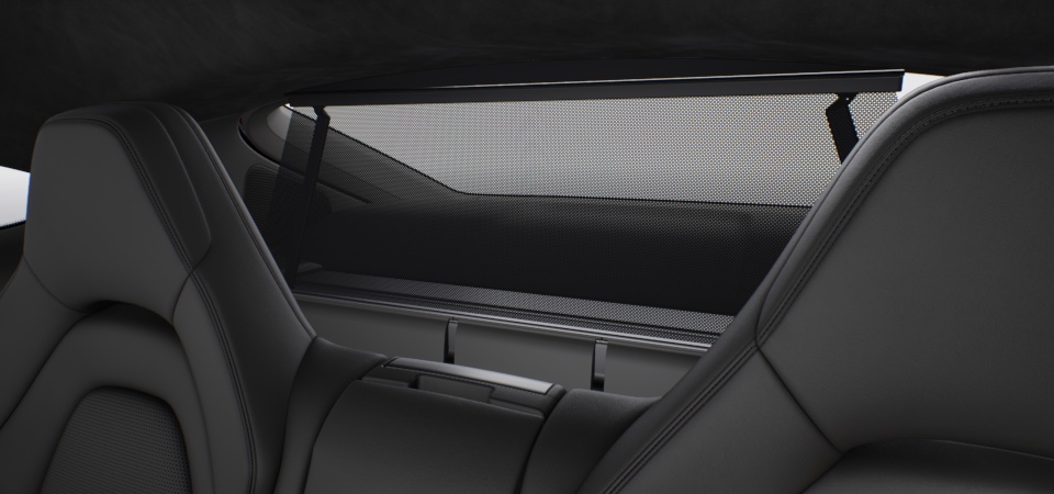 Electric roll-up sunblind for behind rear compartment and electric roll-up sunblinds for rear side windows