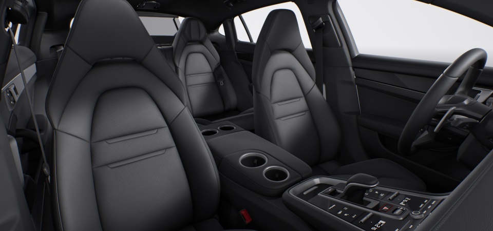 Partial leather interior in Black