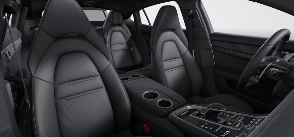 Leather interior in Black, smooth-finish leather