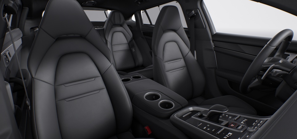 Partial leather interior in Black