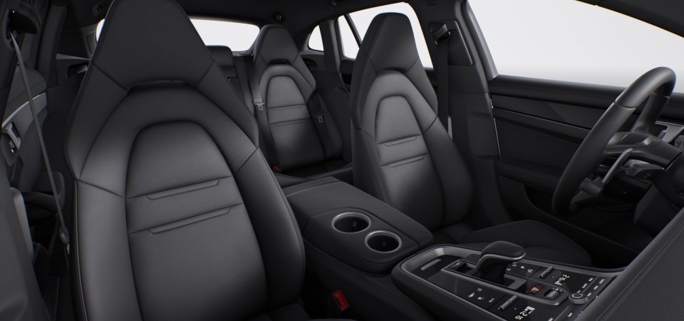 Partial leather interior in Black