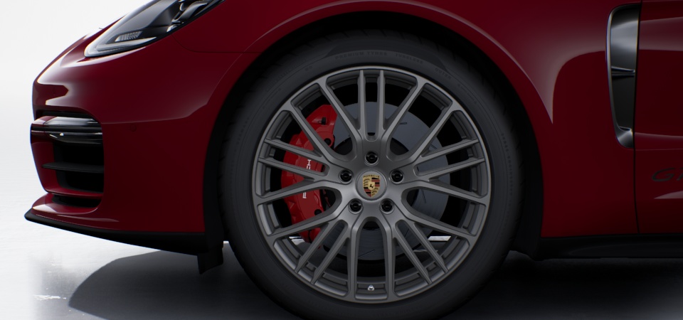 21-inch Exclusive Design sport wheels painted in Satin Platinum