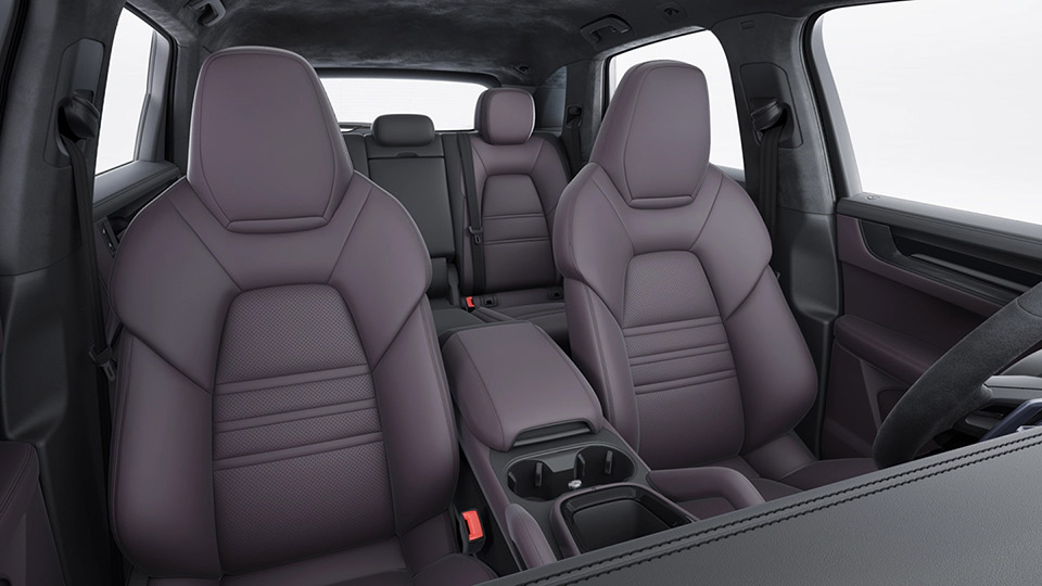 Leather interior in two-tone combination, smooth-finish leather Black and Bramble