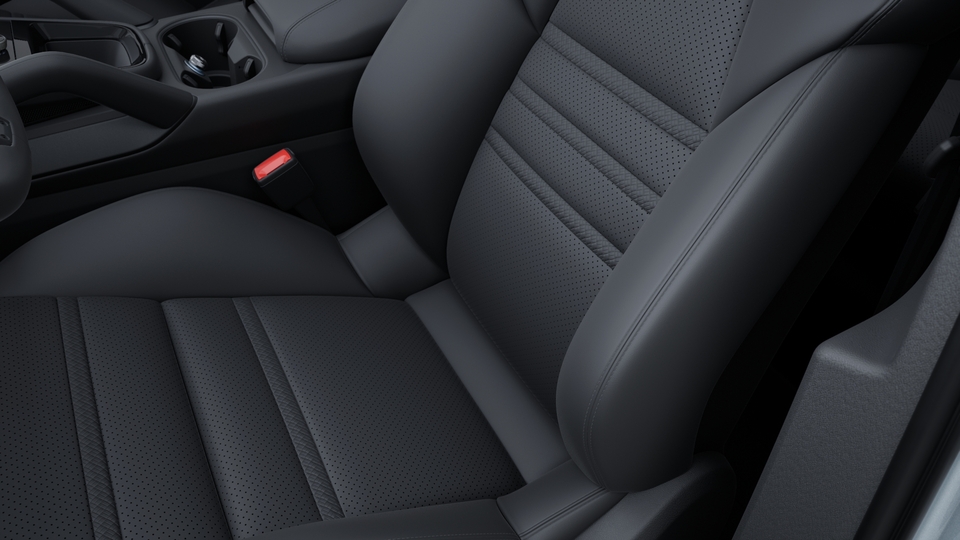 Club Leather Interior in Basalt Black with cross stiching