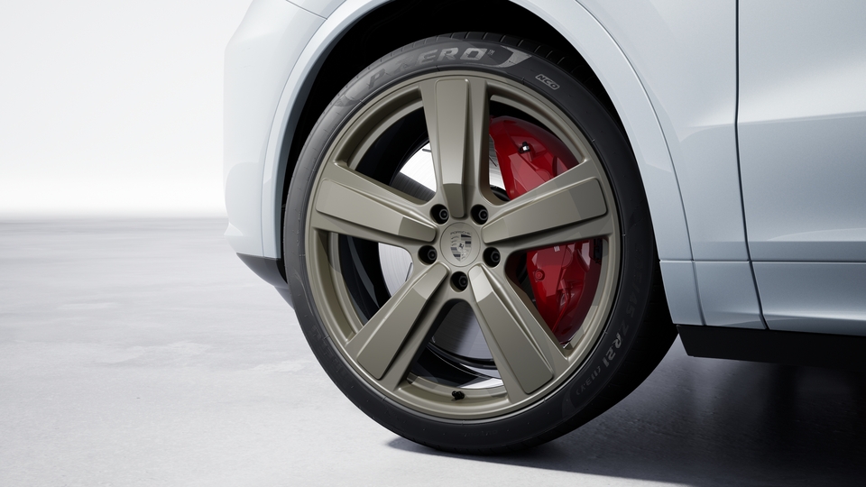 22-inch Cayenne Exclusive Design wheels in Turbonite incl. wheel arch extensions in exterior colour