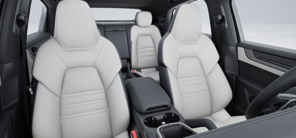 Leather interior in two-tone combination, smooth-finish leather Black and Crayon