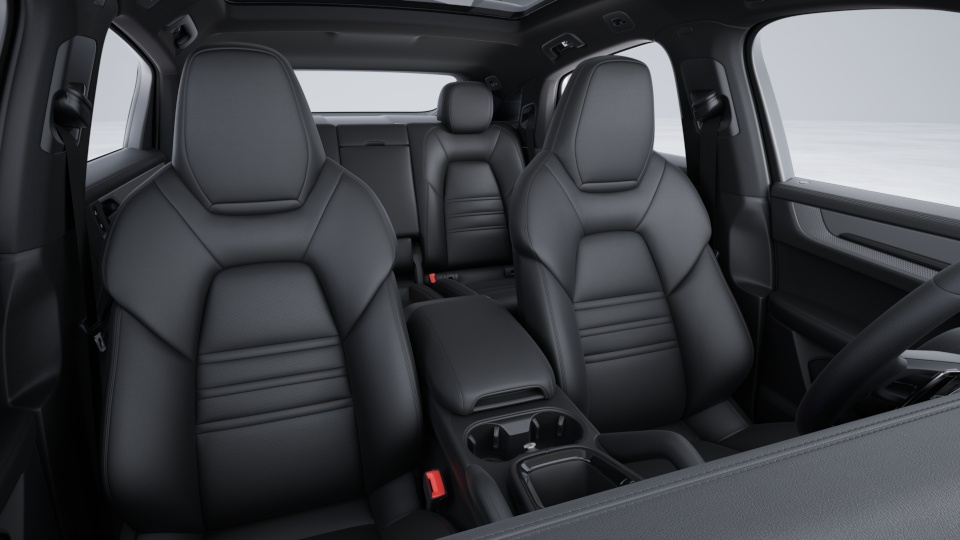 Leather interior in standard colour, smooth-finish leather Black