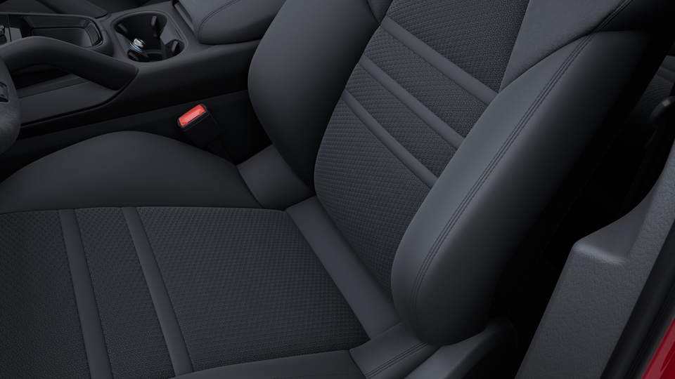 Race-Tex interior with extensive leather items in Black, smooth-finish leather