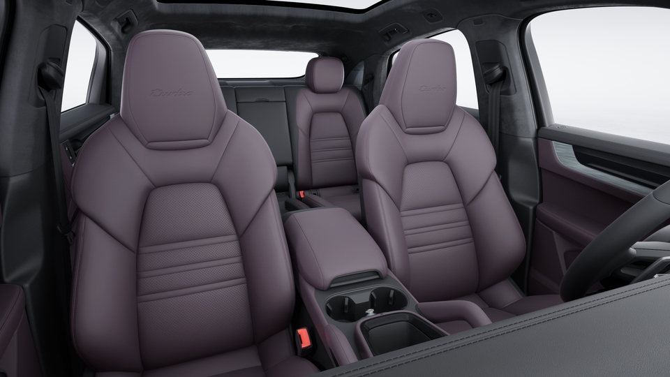 Leather interior in two-tone combination, smooth-finish leather Black and Bramble