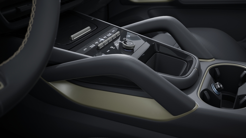 Leather interior in Black with interior package in Turbonite