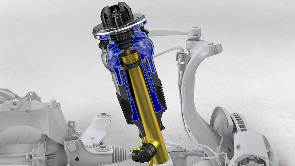 Adaptive air suspension with levelling system and height adjustment incl. Porsche Active Suspension Management (PASM)