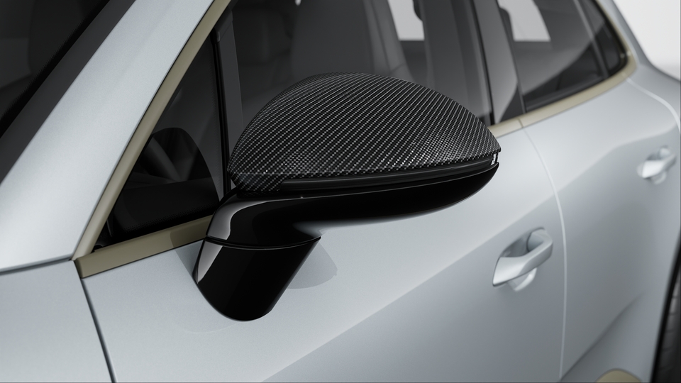 Exterior mirror upper trims carbon